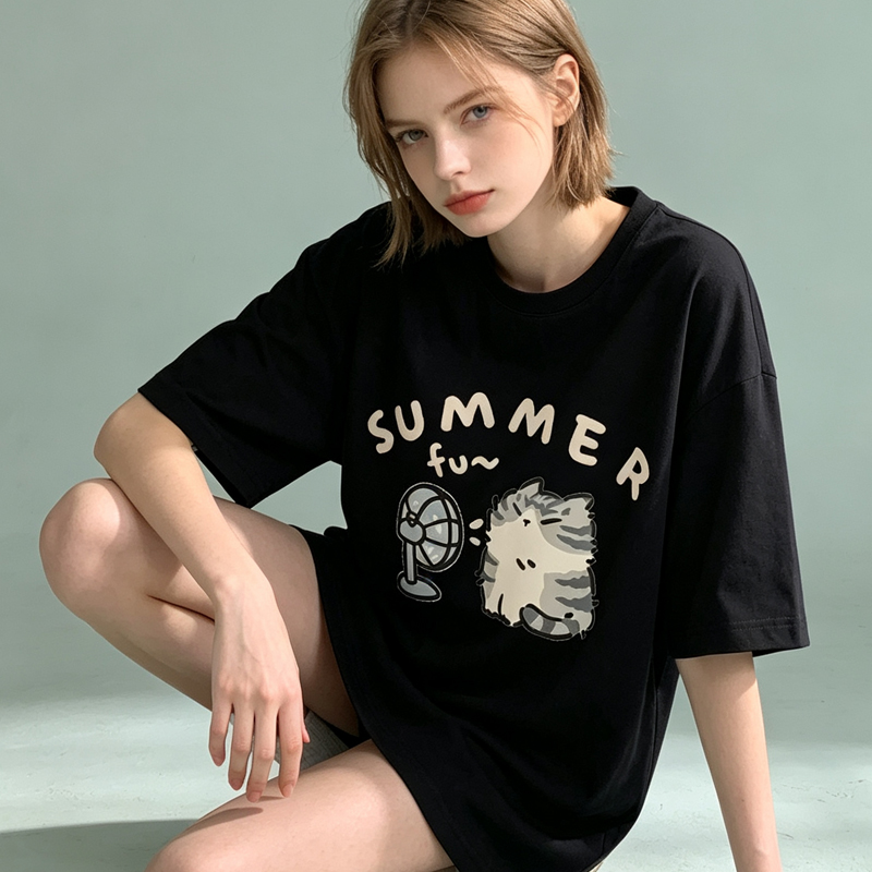 Street Fashion Couple - Korean T-shirt for Women Printing Fashion
