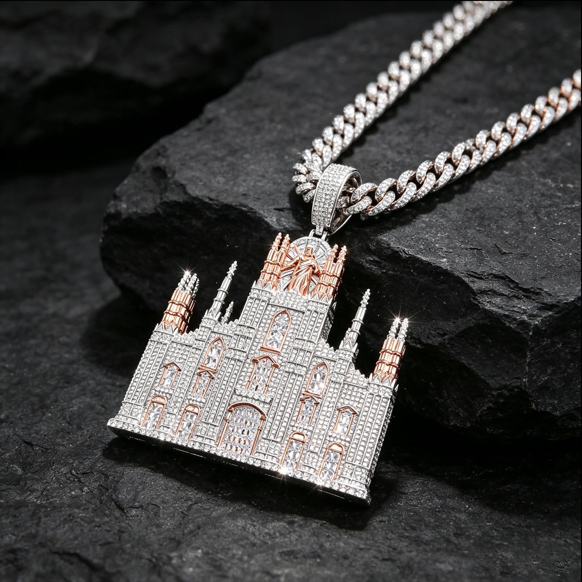 Street Fashion Culture - CZ 18K Gold Plated Religious Jesus