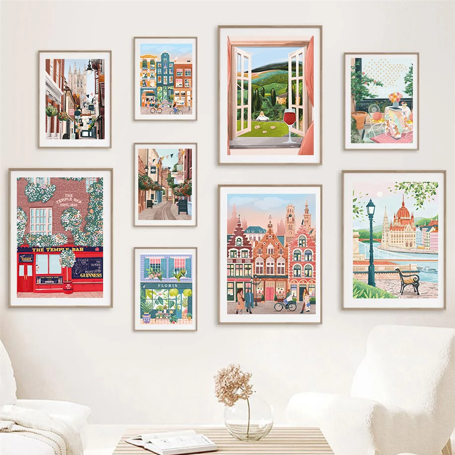 Street Fashion Poster - (No frame)Coastal City Beautiful View Commercial