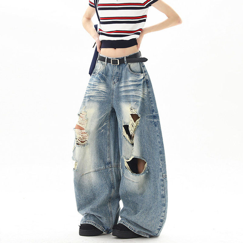 Street Fashion American - American Street Style Summer Ripped Jeans