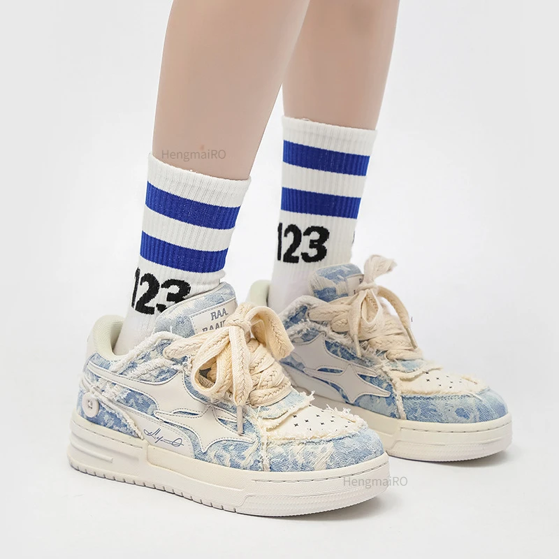 Women Sneakers Man Retro Star  - Street Fashion Couple 评论和价格
