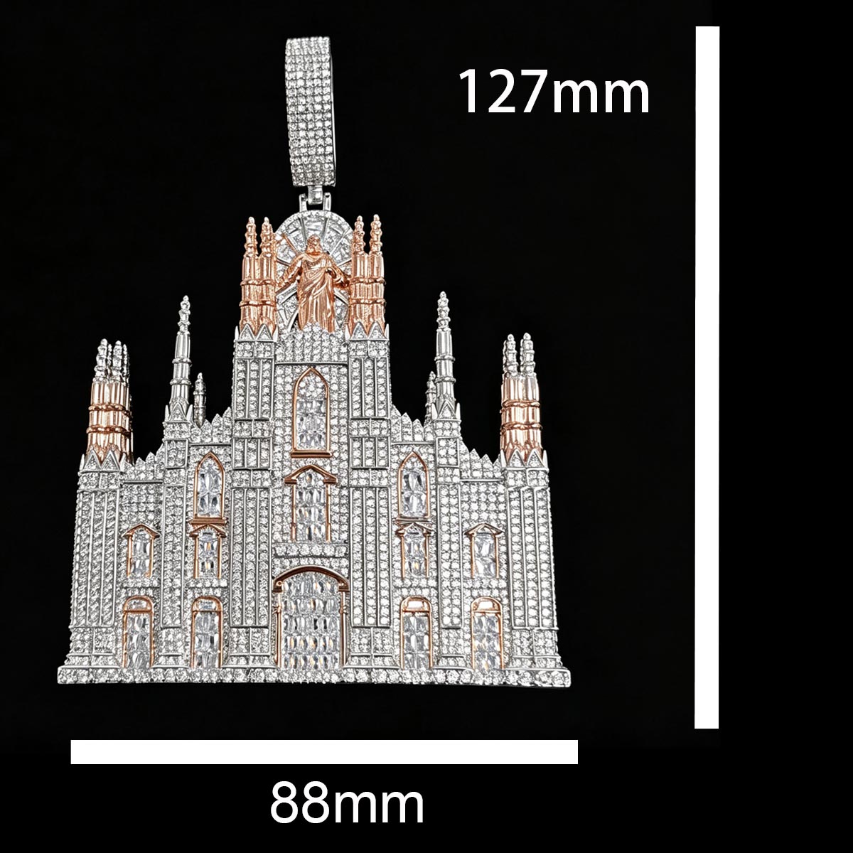 CZ 18K Gold Plated Religious J - Street Fashion Culture 评论和价格