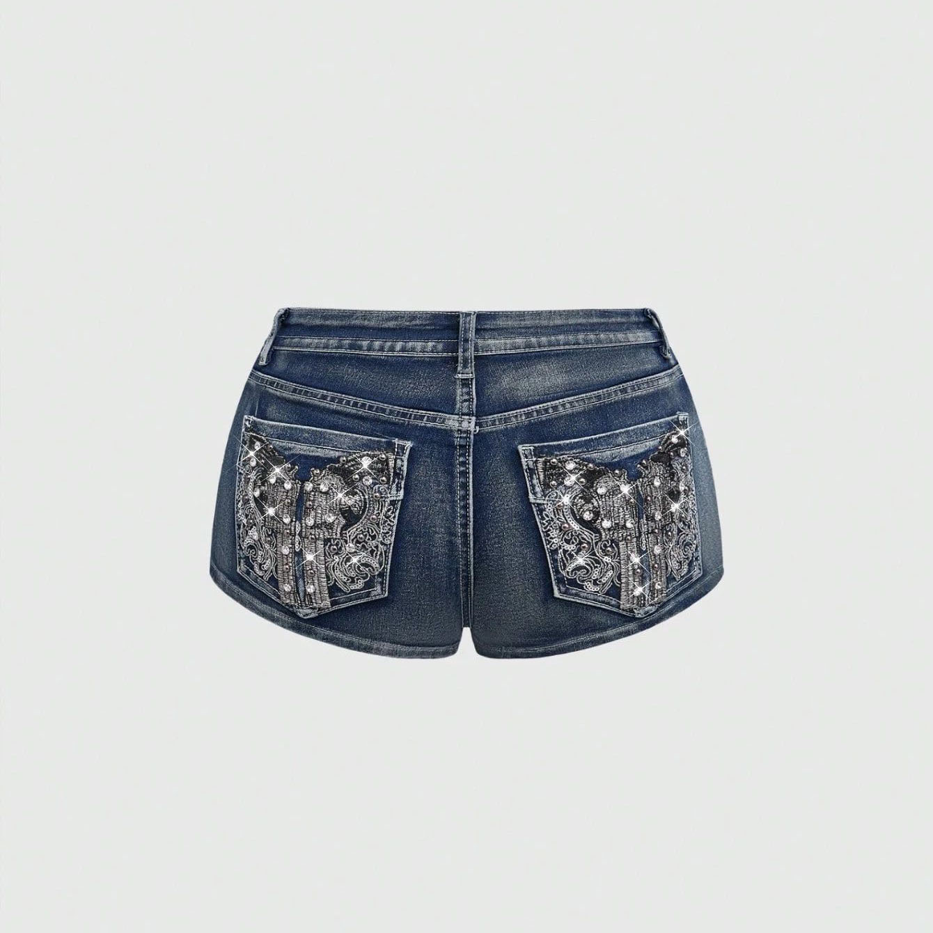 Summer Rhinestone Embroidered  - Street Fashion American 评论和价格