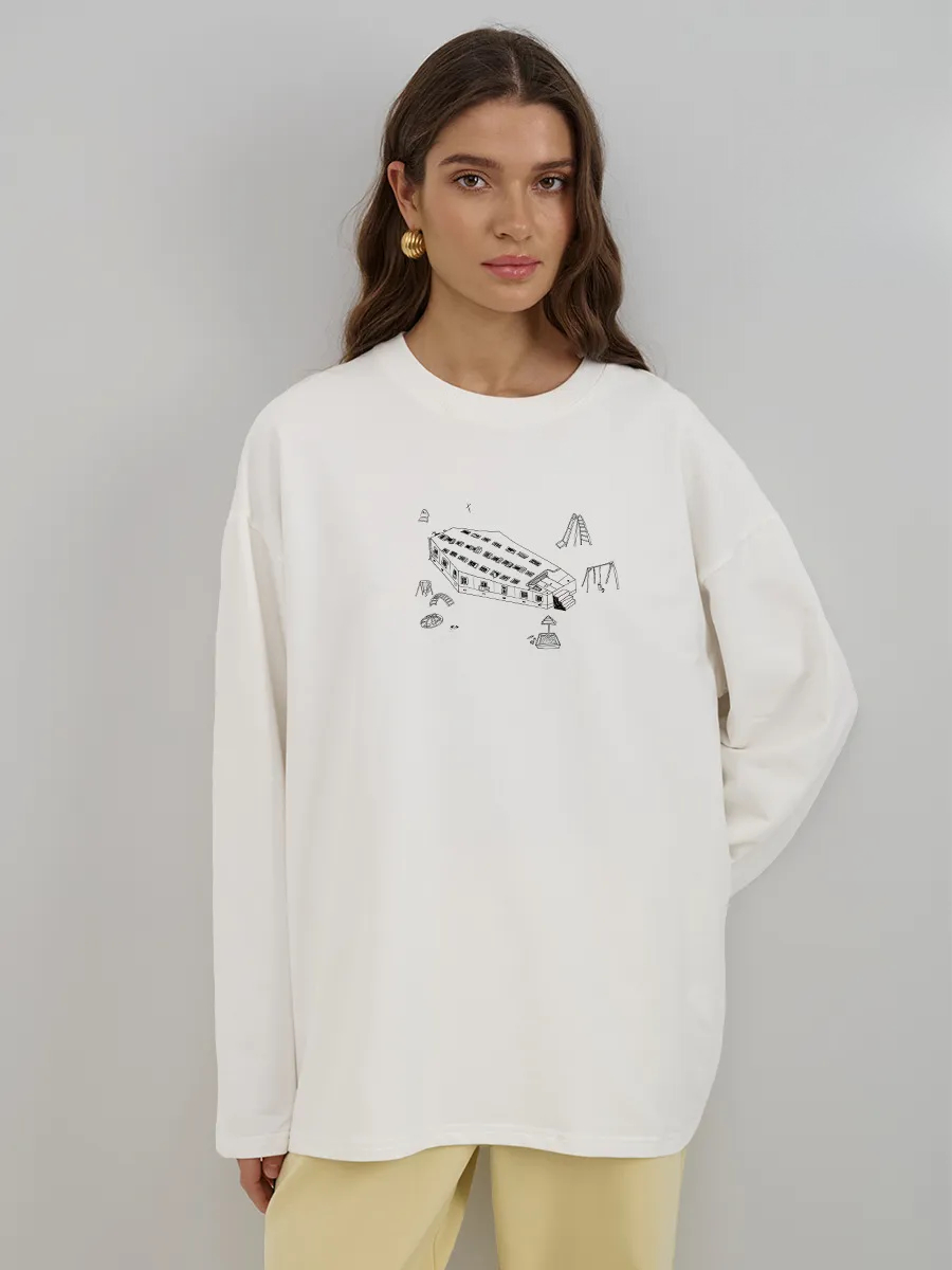 Autumn 100% Cotton Women Long  - Longline Tee Oversized 评论和价格