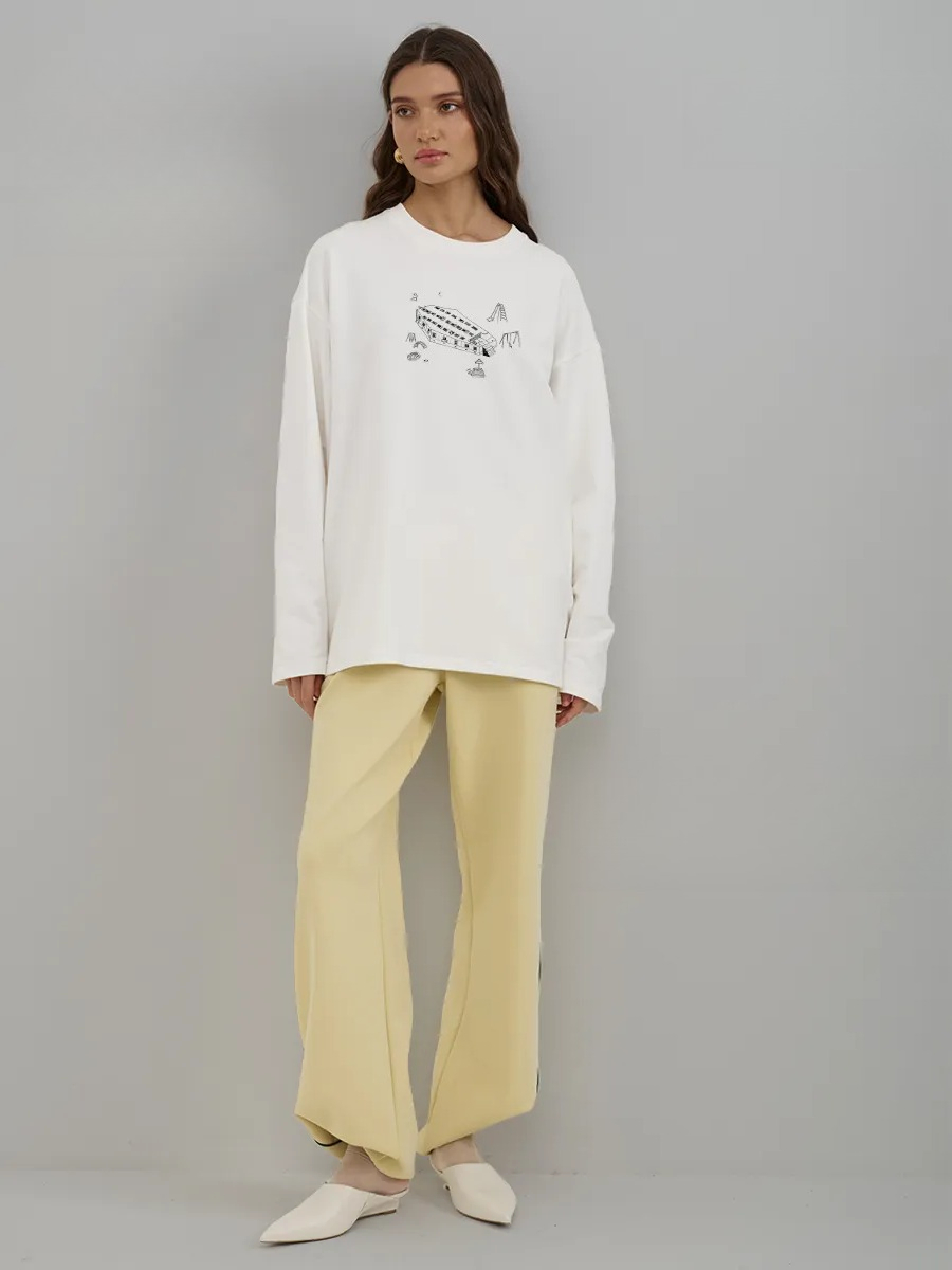 Autumn 100% Cotton Women Long  - Longline Tee Oversized 评论和价格
