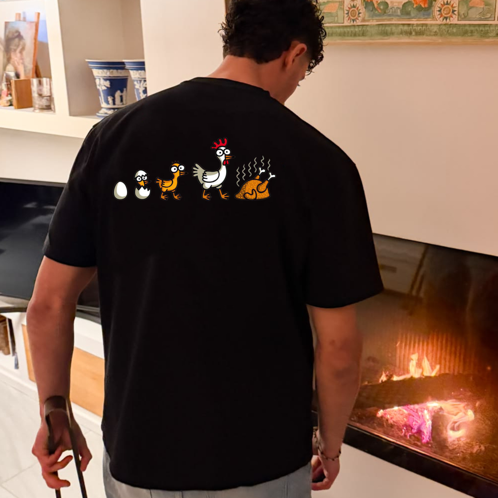 Funny Men's Tshits The Evoluti - Street Fashion History 评论和价格