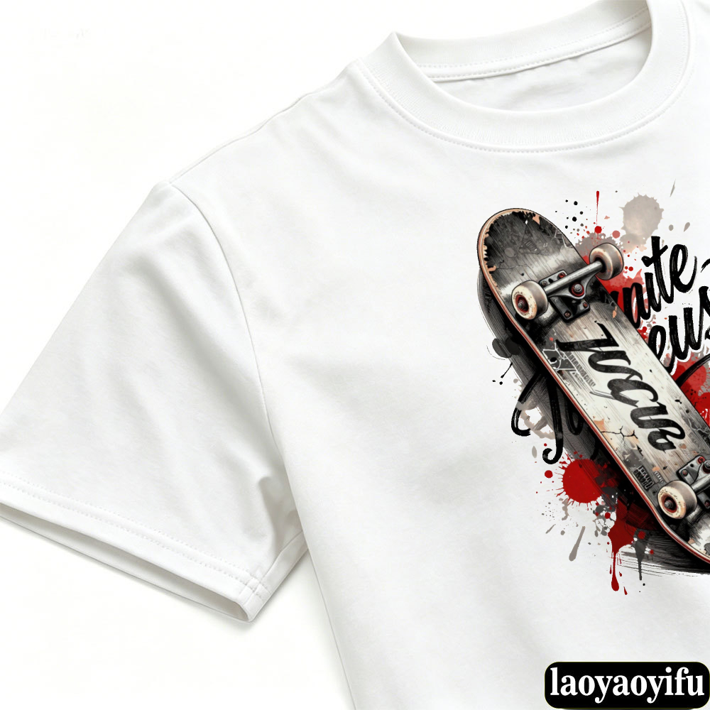 Skateboard Red Splatter Letter - Street Fashion Culture 评论和价格