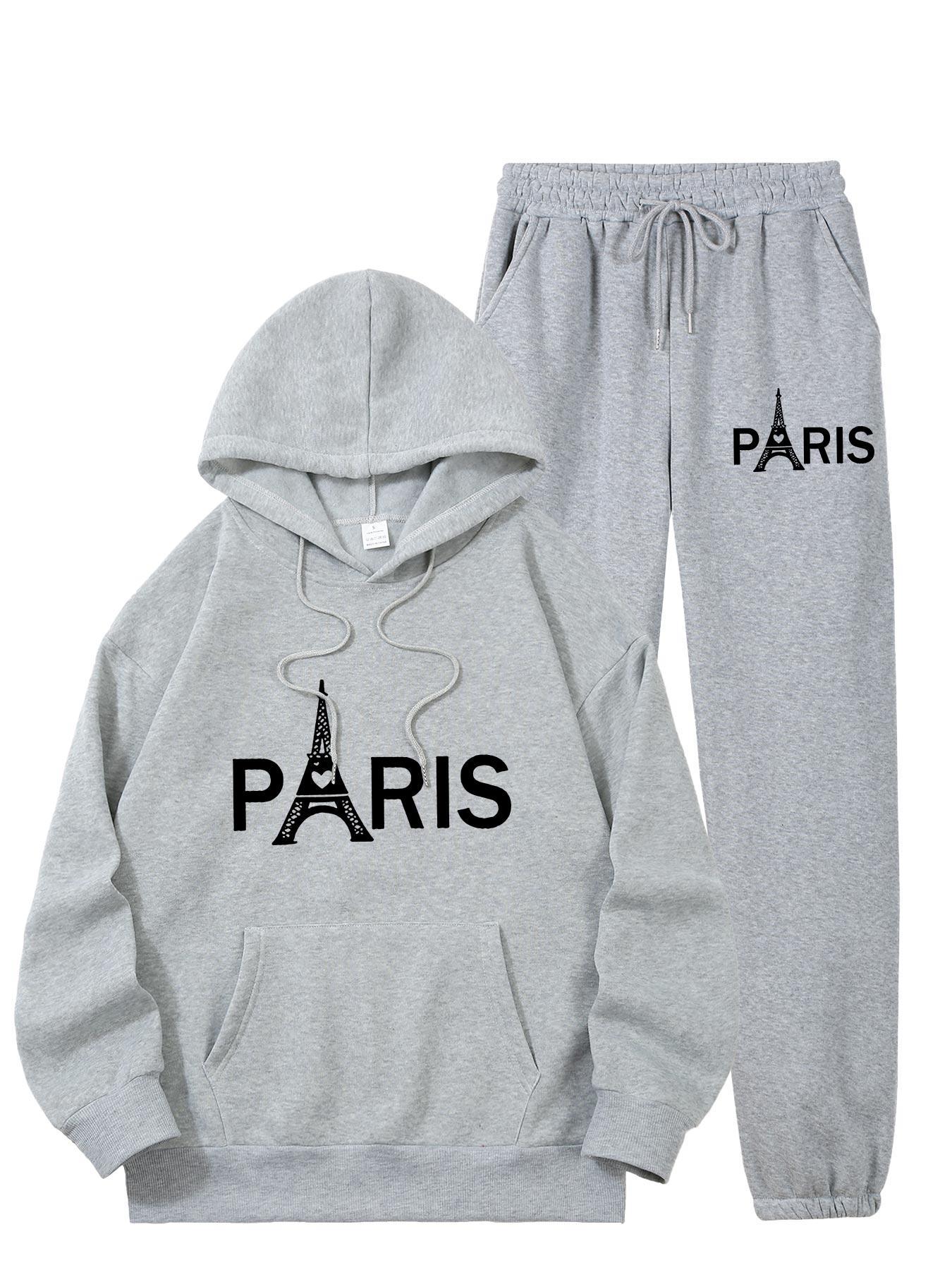 Ladies Paris Eiffel Tower Prin - Street Fashion Outfit For Men 评论和价格