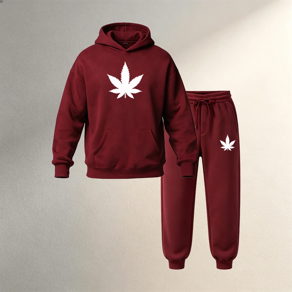 Men's 2Pcs Autumn Winter Sport - Street Fashion Outfit For Men 评论和价格