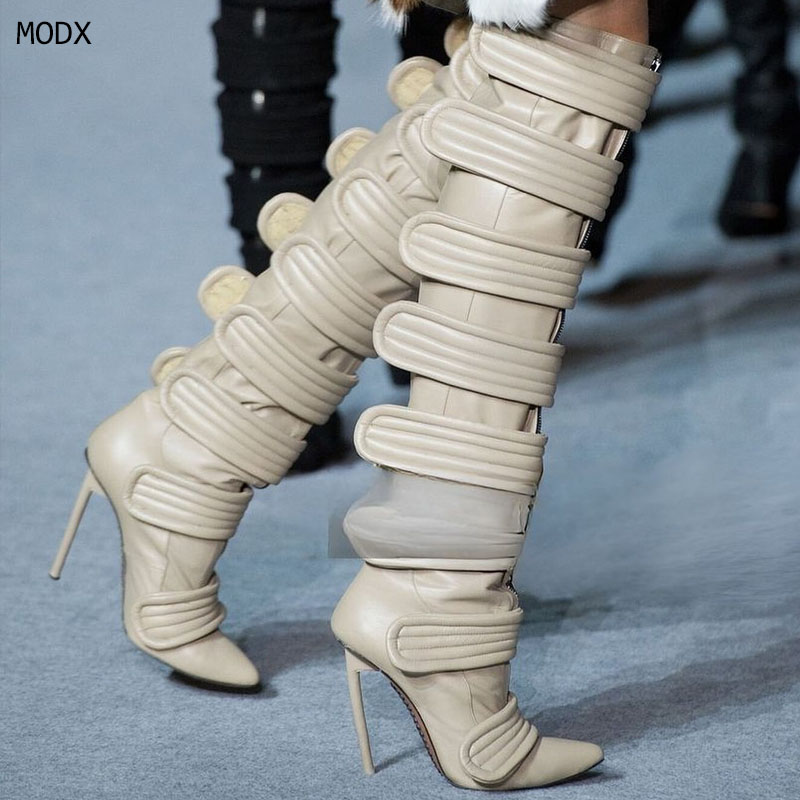 2026 Pointed Toe Knee-high Boo - Street Fashion Rome 2026 评论和价格