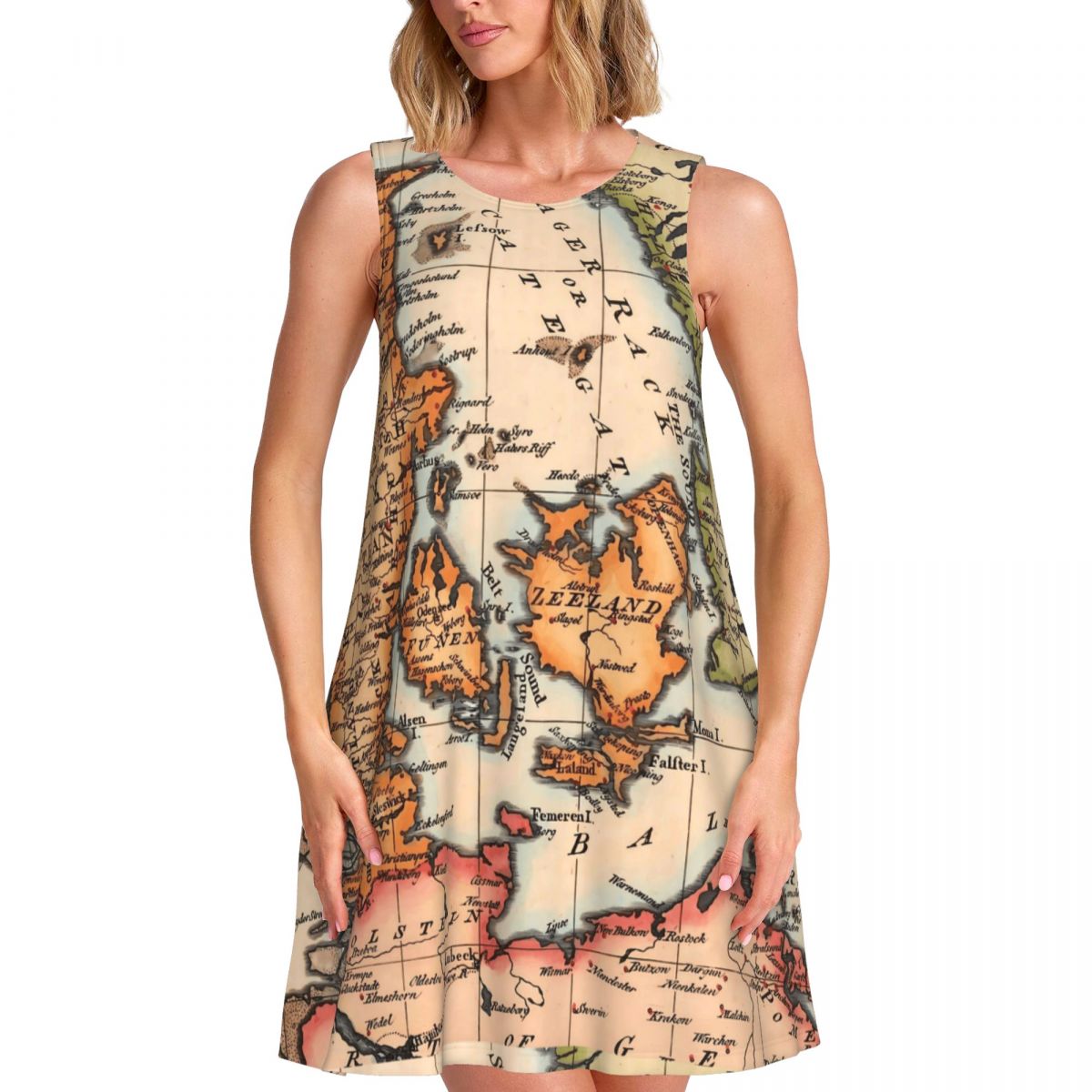 History World Map Tank Dress O - Street Fashion History 评论和价格