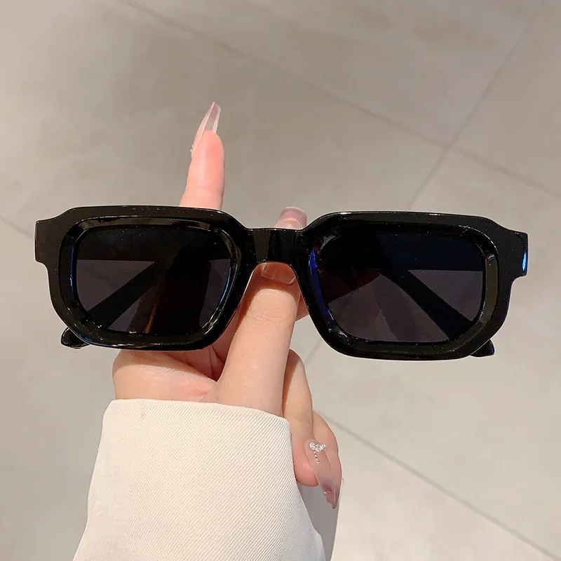 Vintage Rectangle Frame Sungla - Street Fashion Brands 评论和价格