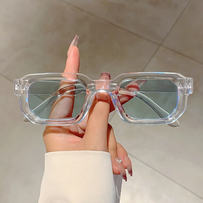 Vintage Rectangle Frame Sungla - Street Fashion Brands 评论和价格