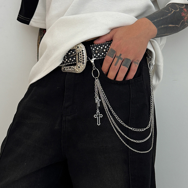 New Retro Punk Rock Cross Pant - Street Fashion Jewelry 评论和价格