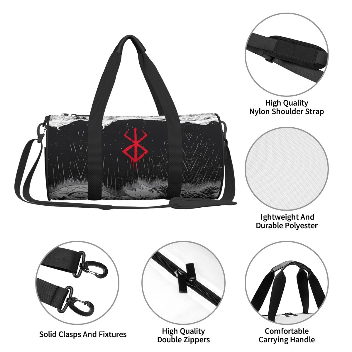 Japan Anime Bereserk Gym Bag F - Street Fashion Couple 评论和价格