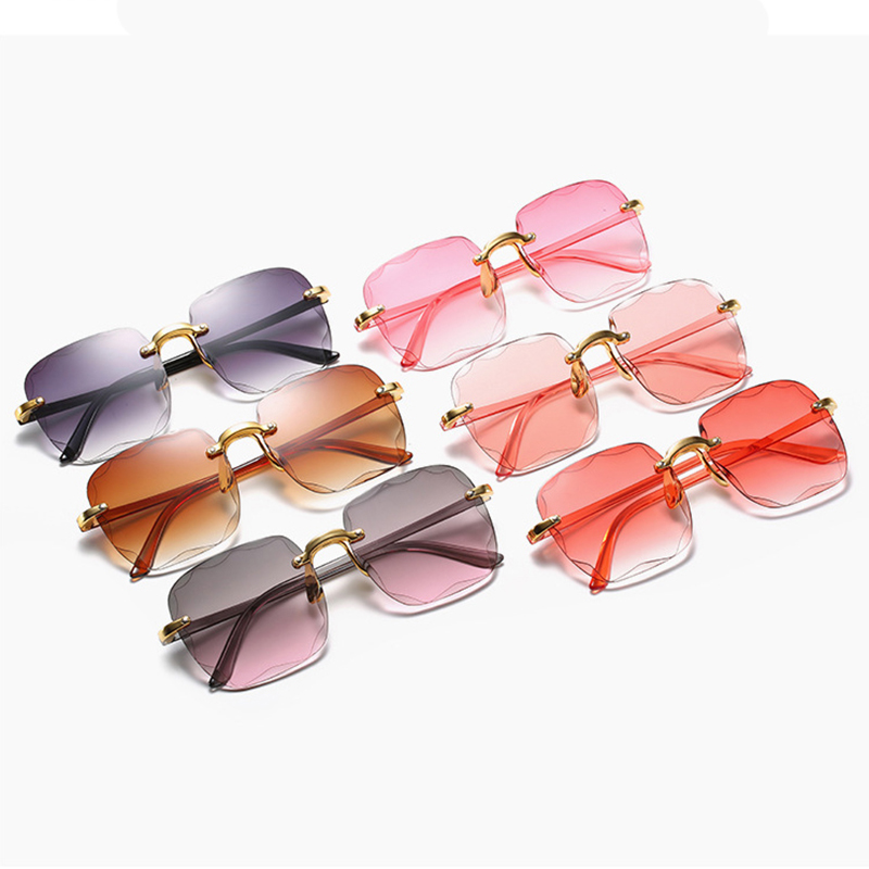 1/3PCS New Rimless Women's Sun - Street Fashion Brands 评论和价格