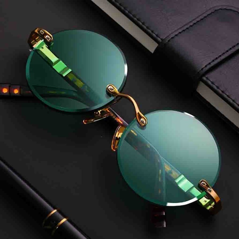 Fashion Classic Rimless Sungla - Street Fashion Brands 评论和价格