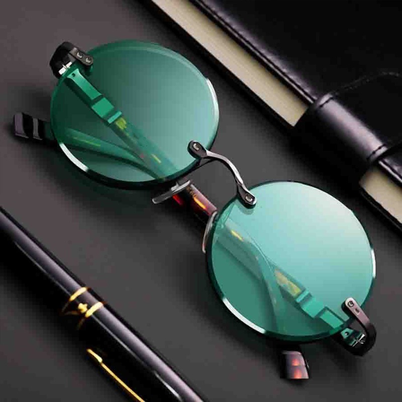 Fashion Classic Rimless Sungla - Street Fashion Brands 评论和价格