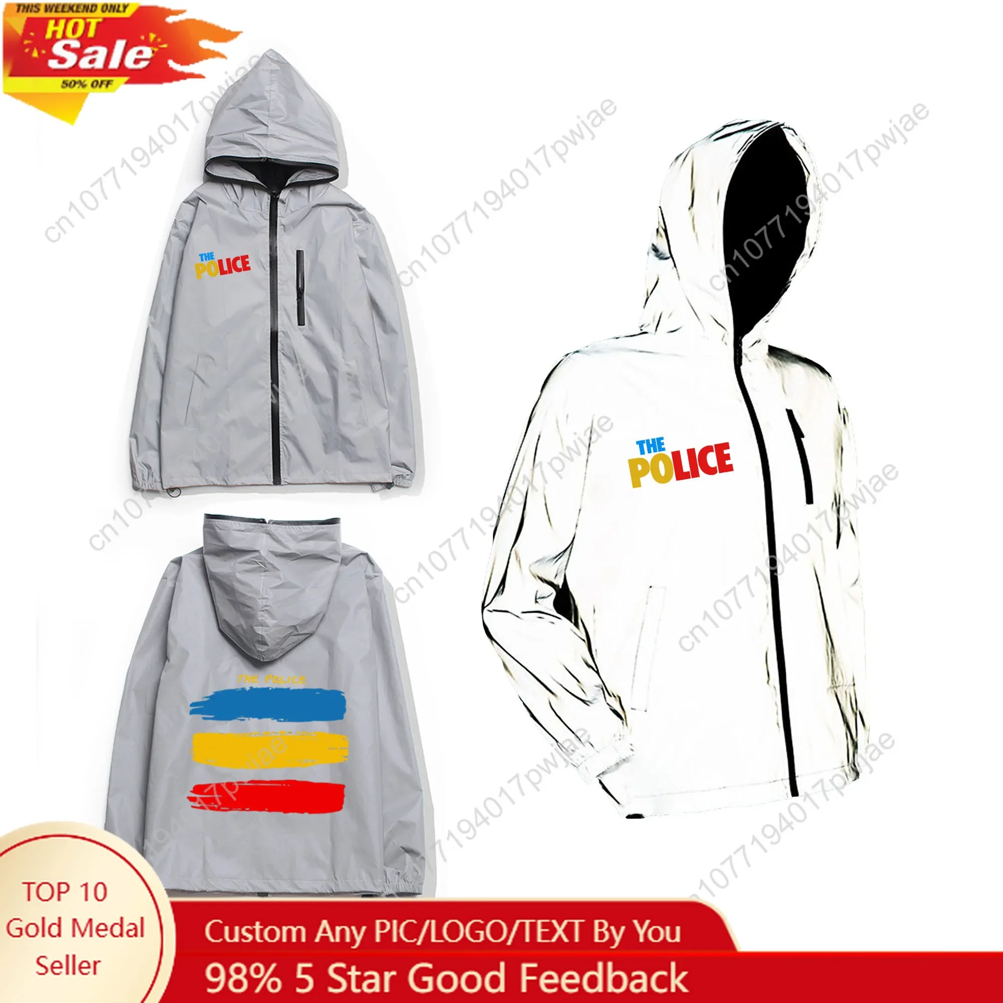 The Police Rock Band Reflectiv - Reflective Jacket Running 评论和价格