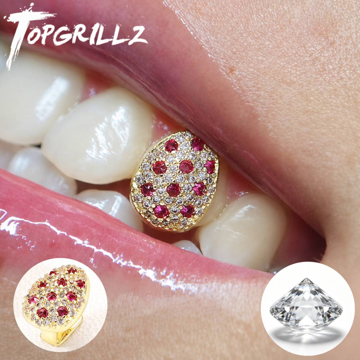 TOPGRILLZ Mixed Pink & Clear C - Street Fashion Jewelry 评论和价格