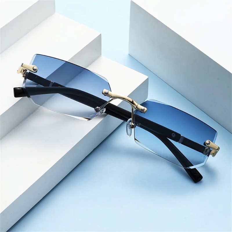 Trendy Rimless Sunglasses for  - Street Fashion Brands 评论和价格